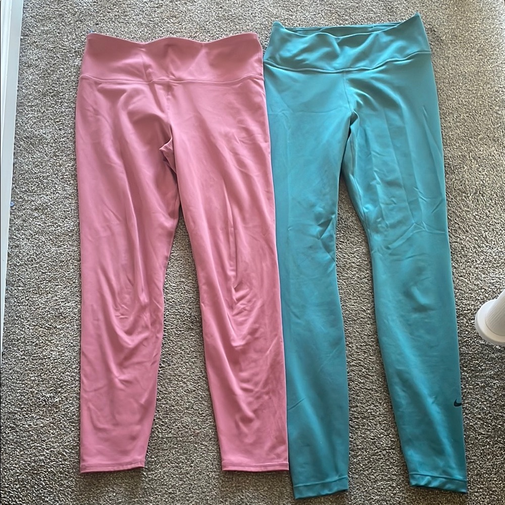 Pink Gap and Nike Teal Leggings Bundle
